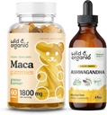 Gumiile rădăcinii Maca sălbatice și organice Ashwagandha Tincture 4 fl oz