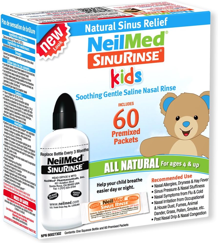 NeilMed Pharmaceuticals - Sinus clătire copii Toate Kit natural - 60 Pachete premixate