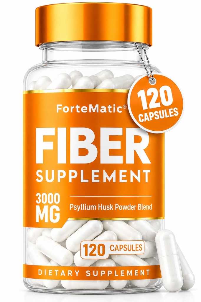 SUA Cel mai fibra bogat supliment 120 capsule Mega doza 3000 mg Blend Psyllium Husk, Aloe Vera, Chia Seed & Flaxseed pulbere Gut Health, Cleanness, Constipație