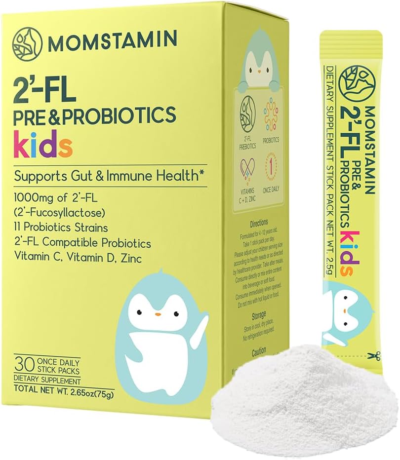 MOMSTAMIN 2'-FL Pre & Probiotice pentru copii (4+) : Sanatate gutoasa 