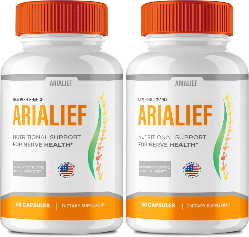 Arialief Capsules for Neuropathy, Arialief for Neuropathy, Arialief primepalm for Neuropathy & Sciatica, Arialief Primepalm Supplement Pills, Arialief Vitamin Reviews (2 Pack)