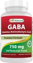 Cele mai bune Naturale Gaba 750 mg 100 Veggie Caps