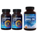 BioEmblem Curcumina Turmeric cu TurmiPure Antarctic Krill supliment de ulei studiat clinic