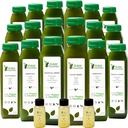 5 zile suc verde curata de Fountain brut, toate crude naturale, dezintoxicare Vegan, suc presat rece, 30 sticle 12oz, 3 Ginger Shots