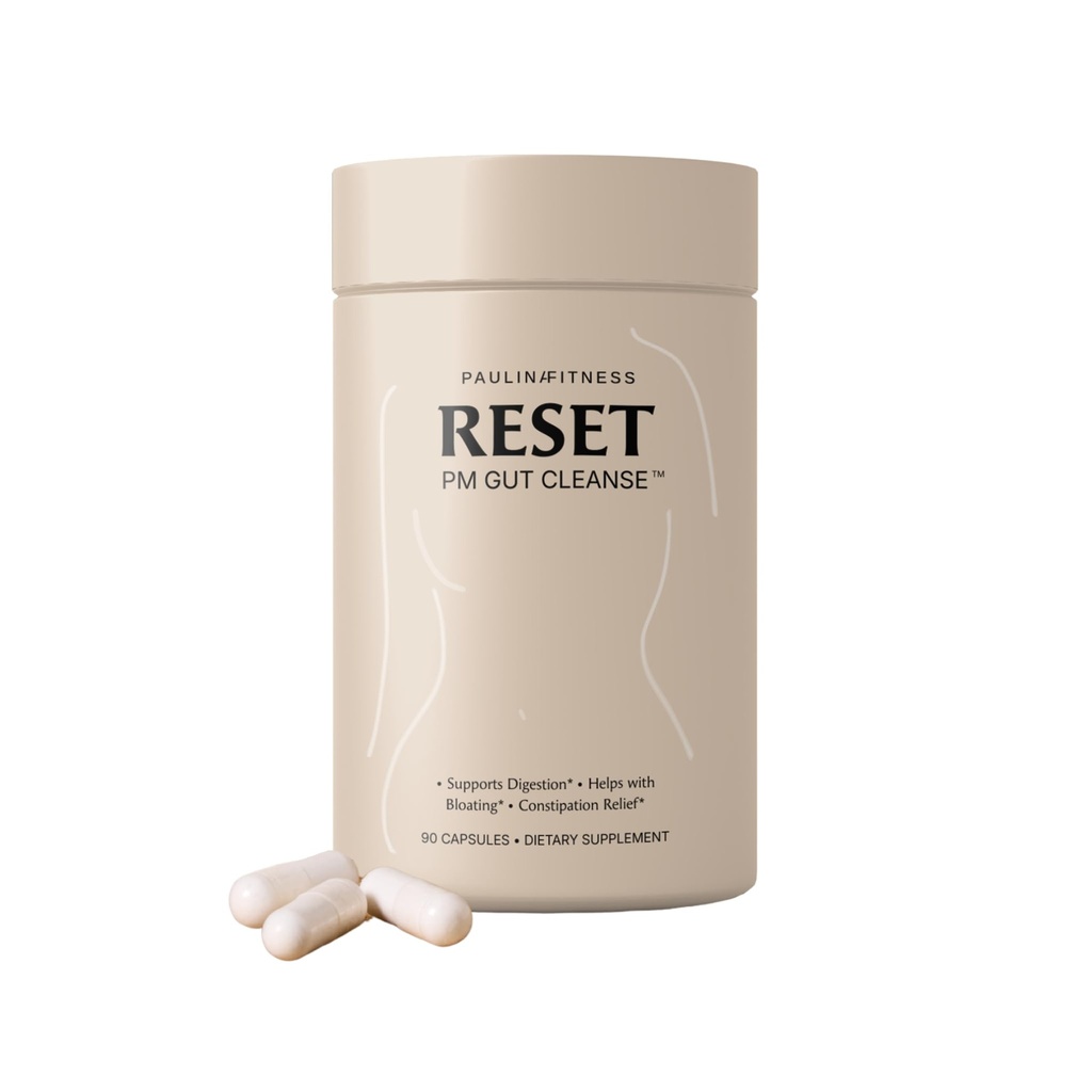 Paulina FITNESS Reset Overnight Digestive Aid, Blaoting Relief, & Gut Health Supplement 