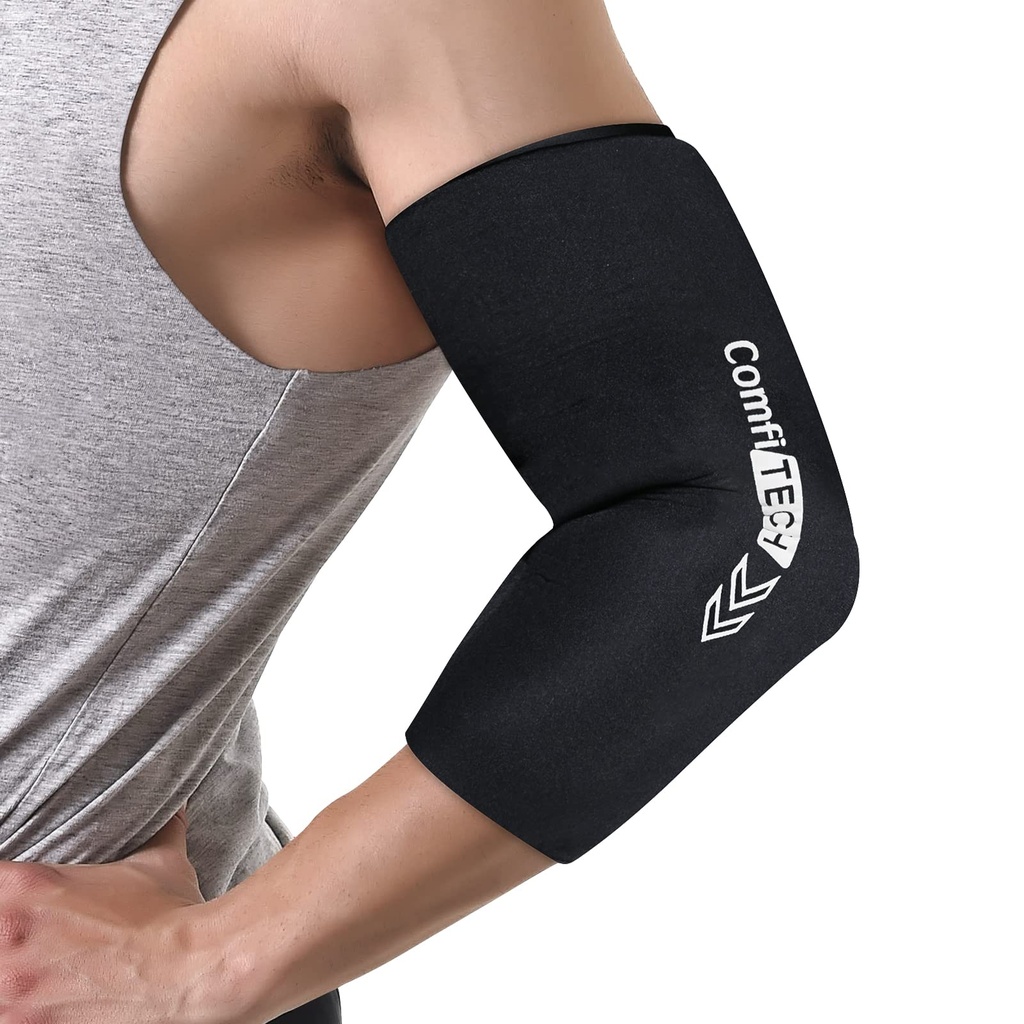 ComfiTECH Elbow Ice Pack Wrap, Multi-Use Ice Pack pentru Elbow, Braț, Genunchi și Calf, Flexibil Ice Maneve pentru Tennis Elbows, Golfers Braț, Relaxare musculară, Large