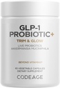 Codeage GLP-1 Probiotic+ - Probiotice live Akkermansia, Clostridium, Bifidobacteromy, Bifidobactery Inulin Probiotic, Prebiotics & Postbiotice Supliment - 500 Milioane AVU, 3- Month Supply - 90 capsule