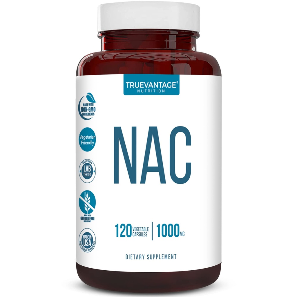 Suplimentul NAC (N-Acetyl Cysteine) - 1000 mg-Antioxidant suport - Promoveaza sanatatea si detoxifierea ficatului - Boosts Lung si Immune Health - Capsule vegetale - 120 Conte - 60 Serviri