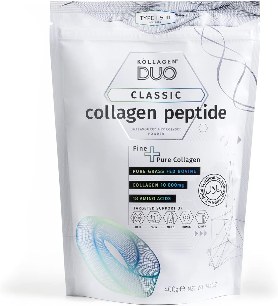 Premium Halal Colagen Proteine pulbere - ne-favorate Proteine sursă tip I & III cu 18 Aminoacidi, Glicină Boost, pentru unghii de păr piele - Colagen Supliment