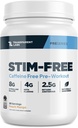 Labs Transparent Stim-Free Pre-workout - Caffeine & Stim Free Pre Workout pulbere natural îndulcit pentru bărbați și femei cu Beta Alanine Powder, Citrulline Malate, & elevaTP - 30 Serviri, Peach Mango