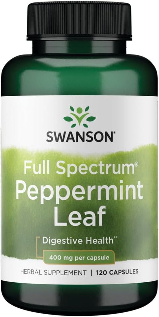 Swanson Full Spectrum Peppermint Leaf 400 Milligrame 120 Capsule