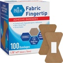 MED PRIDE Steril Fingertip Bandaje tesatura 1.75in X 3in Hypoallergenic Latex-Free 100 Count