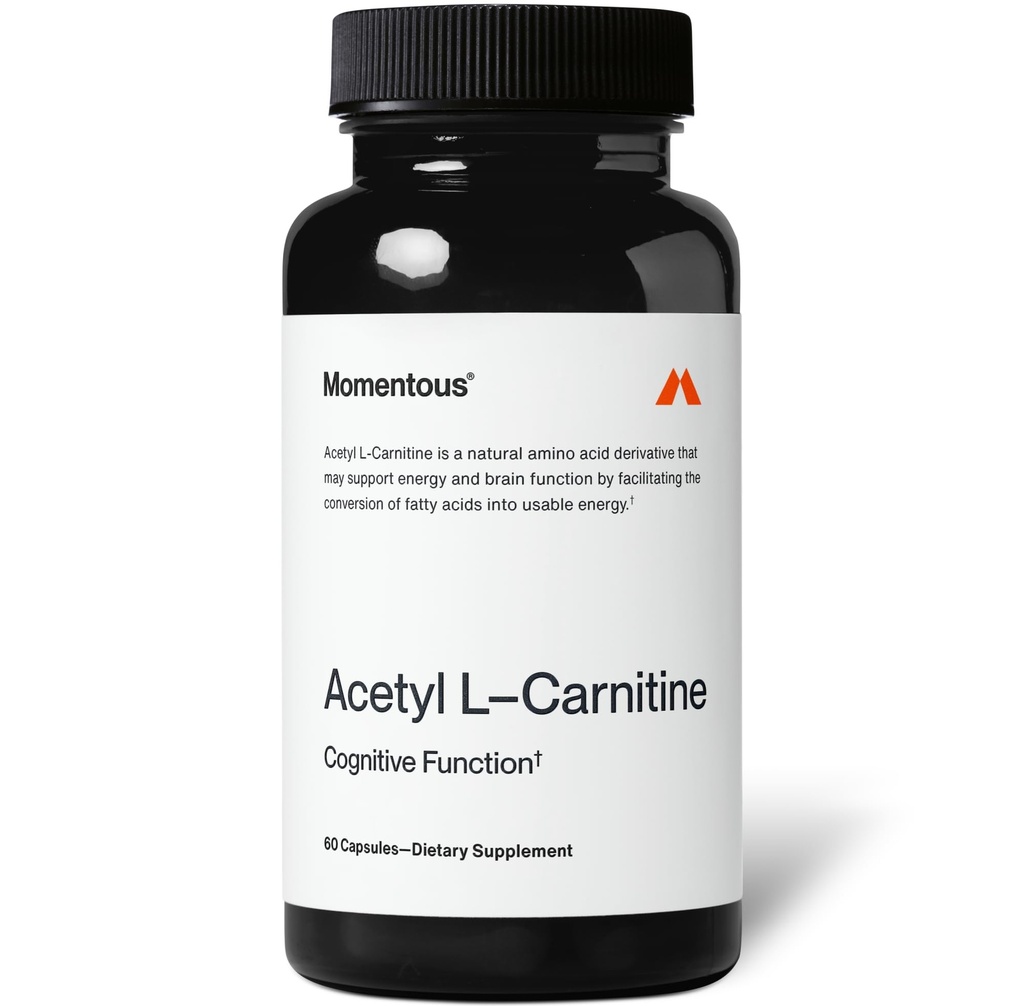 Momentous Acetil-Carnitina - NSF Certified for Sport - 60 Servings