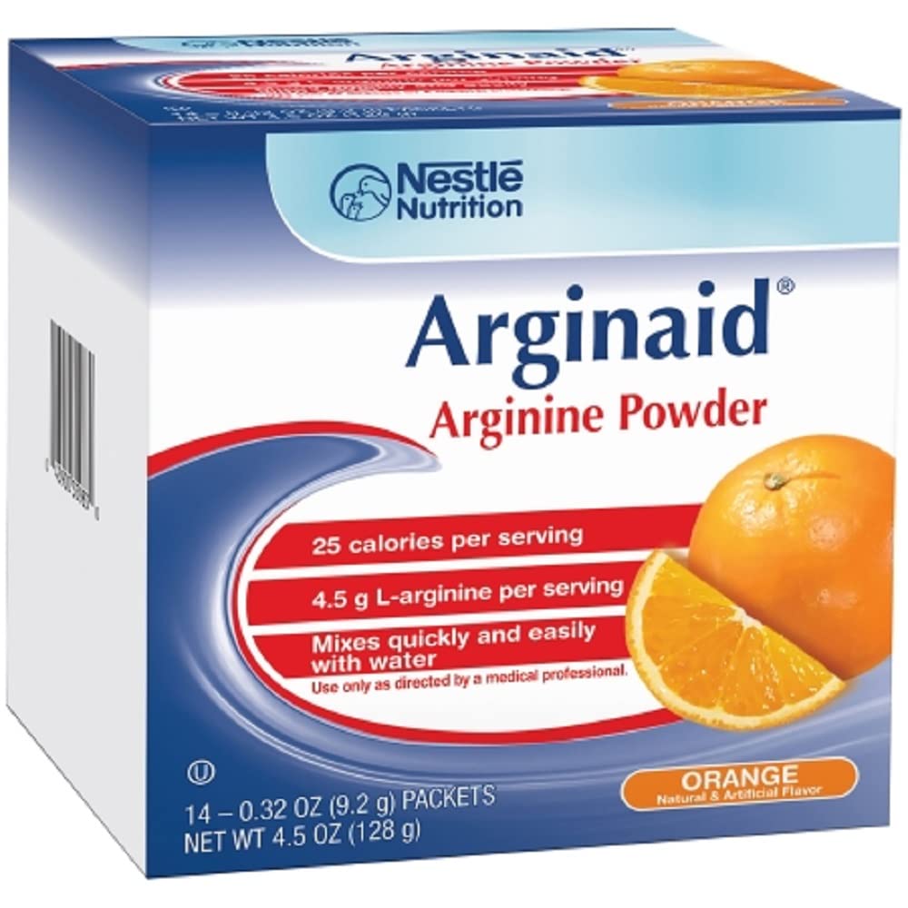 Arginine Supliment Arginaid? Orange 0.32 oz individuale Packet pulbere (BX din 14)