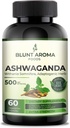 Capsula de extract Ashwagandha - Mare Putere 5200 mg de pulbere. Rădăcină de ghimbir amestecată, curcumină turcească, rădăcină de alkanet și piper negru - 60 capsule - 2 luni de aprovizionare
