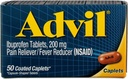 Advil Pain Relieiver/Fever Reductor 200 mg comprimate filmate 50 ea (Pachet de 6)
