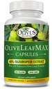 OliveLeafMAX extract de frunze de măsline (40% Oleuroepin) + Organic Olive Leaf Powder + No Fillers + 60 Capsule vegetariane + Sursate din Spania și fabricate în Statele Unite ale Americii la GMP Facility