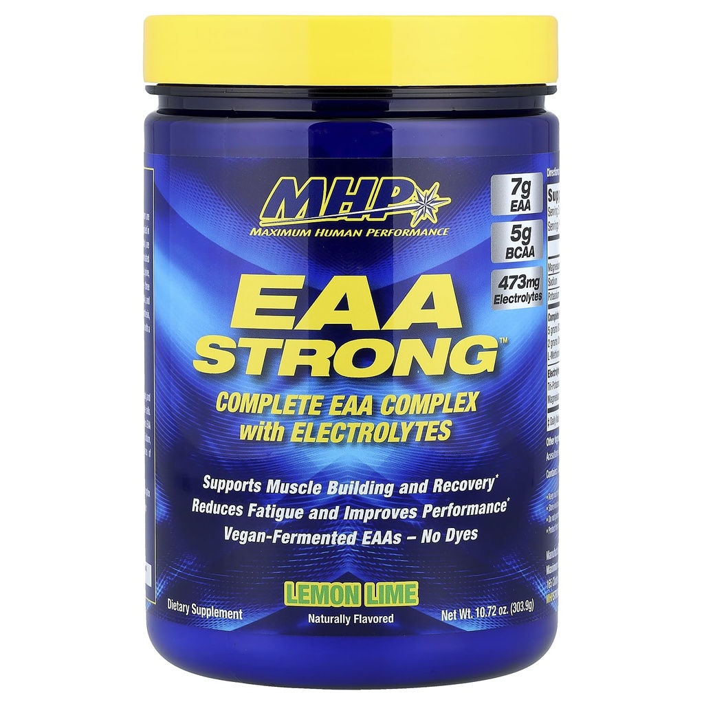 Maximum Human Performance Mhp Ea Strong, Toate 9 Suplimente esențiale de aminoacizi, Electroliți, Lămâie