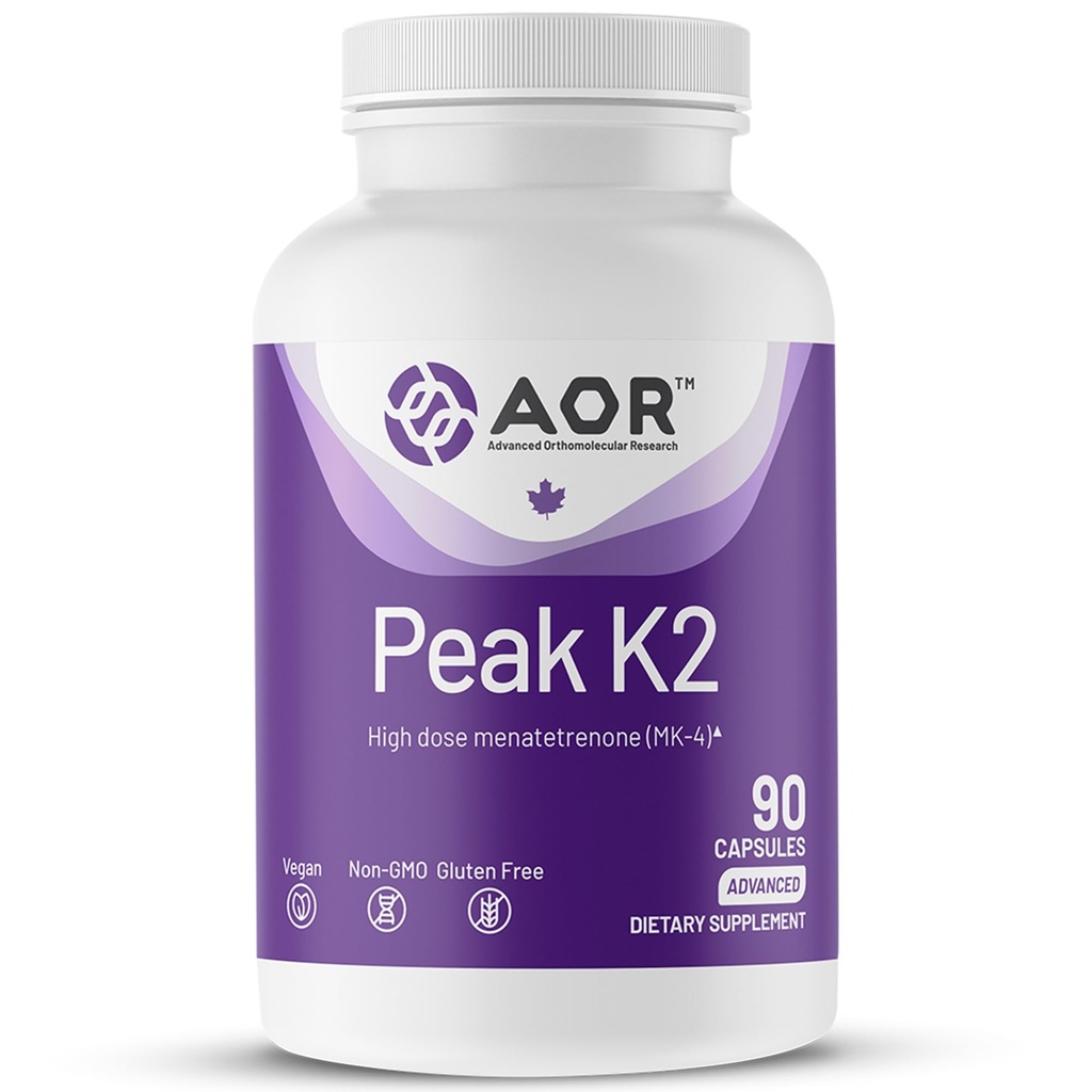 AOR, Vârful K2, susţine sănătatea osoasă şi cardiovasculară şi coagularea normală a sângelui, Supliment alimentar, 90 porţii (90 capsule)