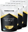 Terrasoul Superfoods Premium Nutritional Drojdii Flakes, 3 Lbs (Pachet de 3), Fortificat, Savory Superfood pentru Vegan Brânză, Seasoning, și plante-Based Proteina Boost
