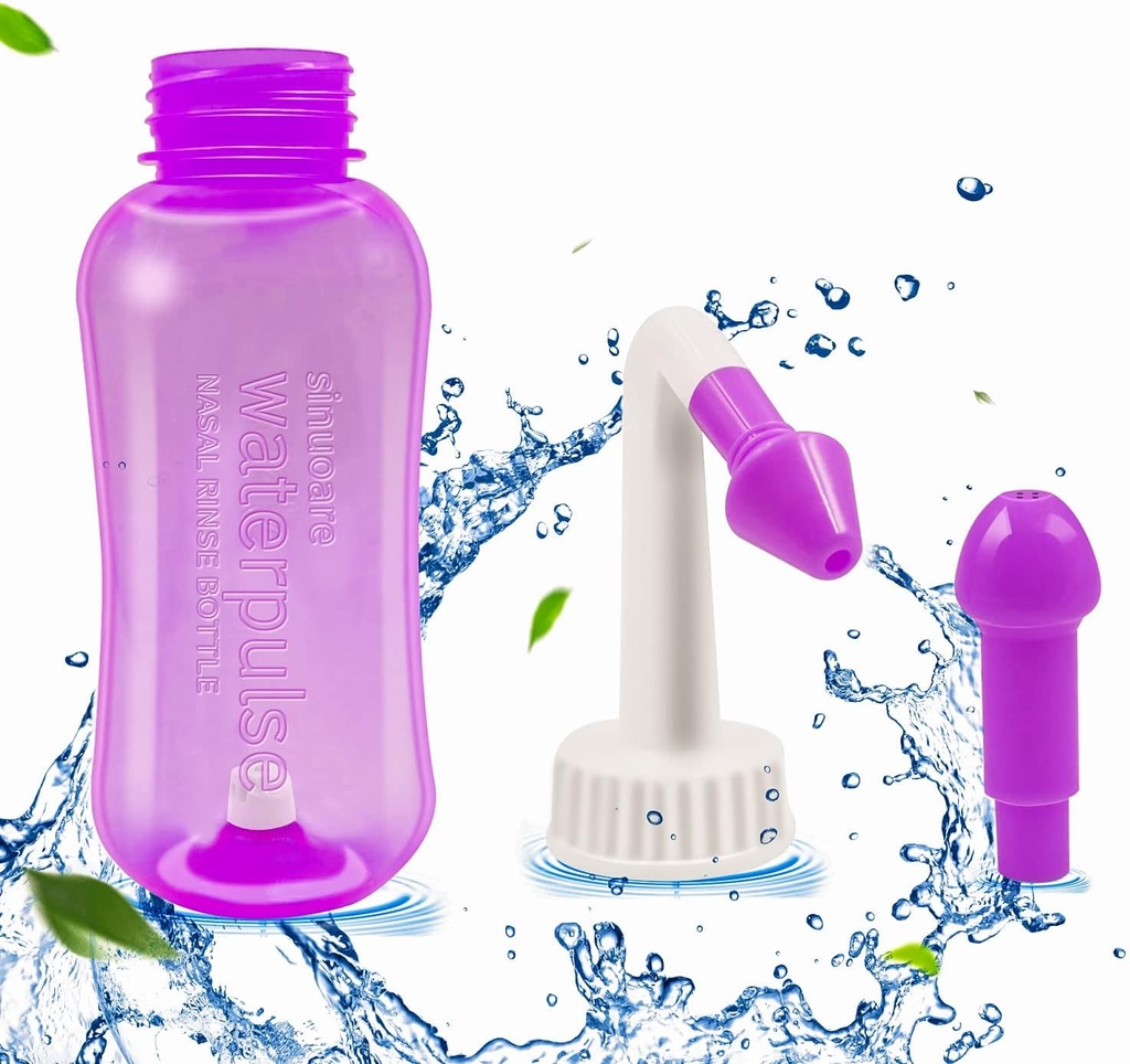 Sticla de spălare nazală, abnaok Clătire sinusală şi irigare nazală Dispozitiv de spălare Nasal Irigare nazală Perfectă pentru Adult & Kid