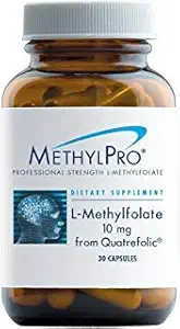 Metilpro L Metilfolat 10mg (de la Quatrefolic) - L-metilfolat de putere profesională supliment pentru Brain și suport de modă - MTHFR Supliment (30 capsule)