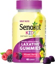 Senokot Kids Mixed Berry Laxative Gummies for Age 2+, Senna Extract for Gentle, Overnight Relief from Ocazional Constipation, 40 t