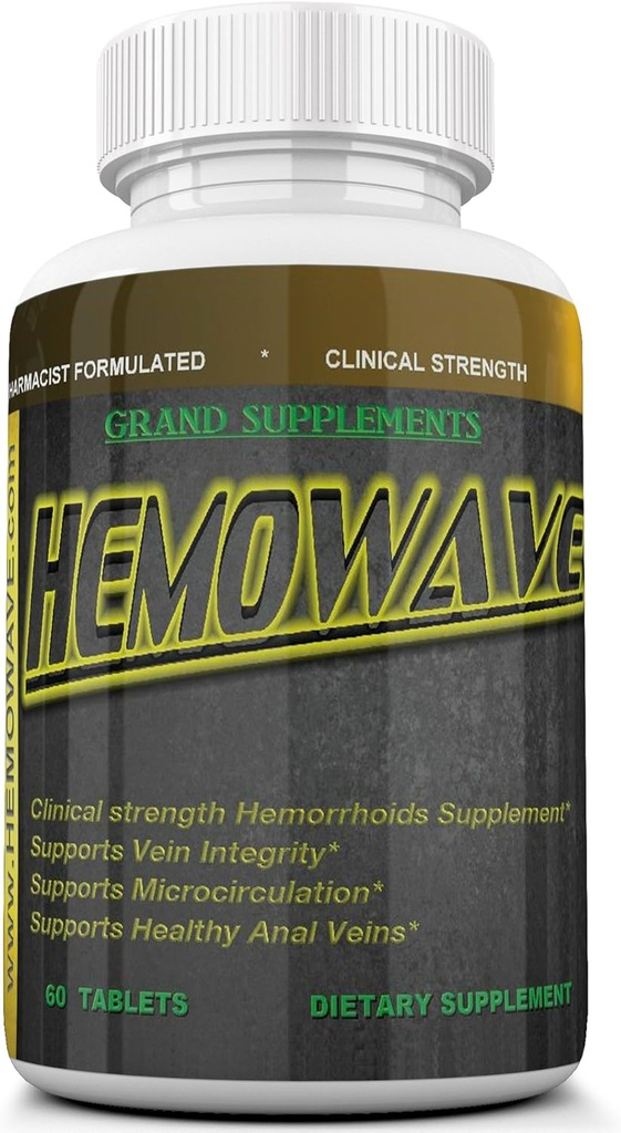HEMOWAVE Abordarea naturală a hemoroizilor, și Piles Umflarea relief. cu vitamina K. 60 comprimate adăugate