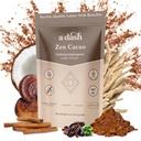 A Dash Zen Cacao Latte, Chocolate Mushroom Coffee Alternative Made with Adaptogens, Ashwagandha, & Scorțișoară Root Extract, Mushroom Hot Coco with No Caffeine (20 serviri)