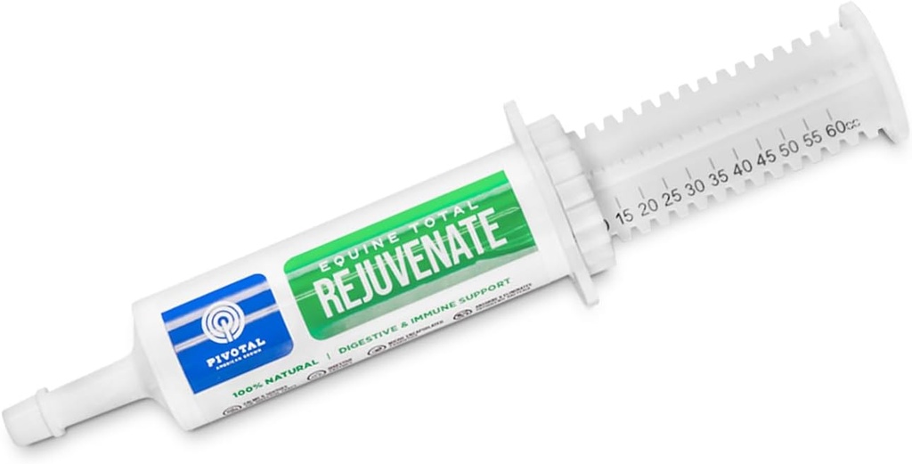 Equine Total Reîntinerire Echina Pasta Orale (60g Siringe Orale, Pachet de 1) Digestive și Immune Suport pentru Cai - Suplimente de cai pentru Digestion- Absorbs și elimină Bacterii Patogene