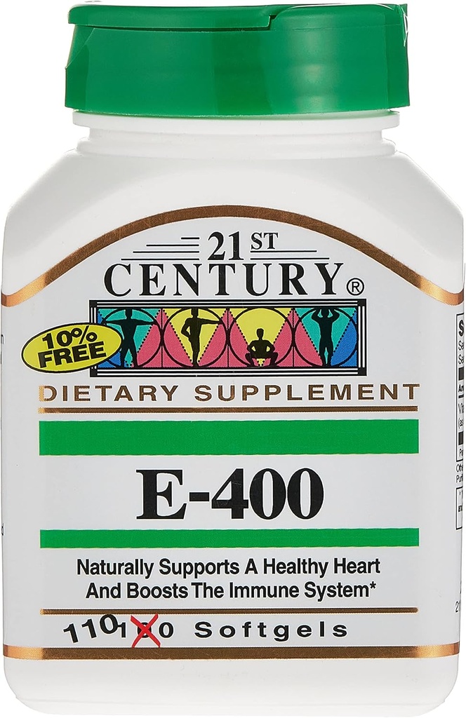 21st Century Vitamina E 400iu, 110 Softgels