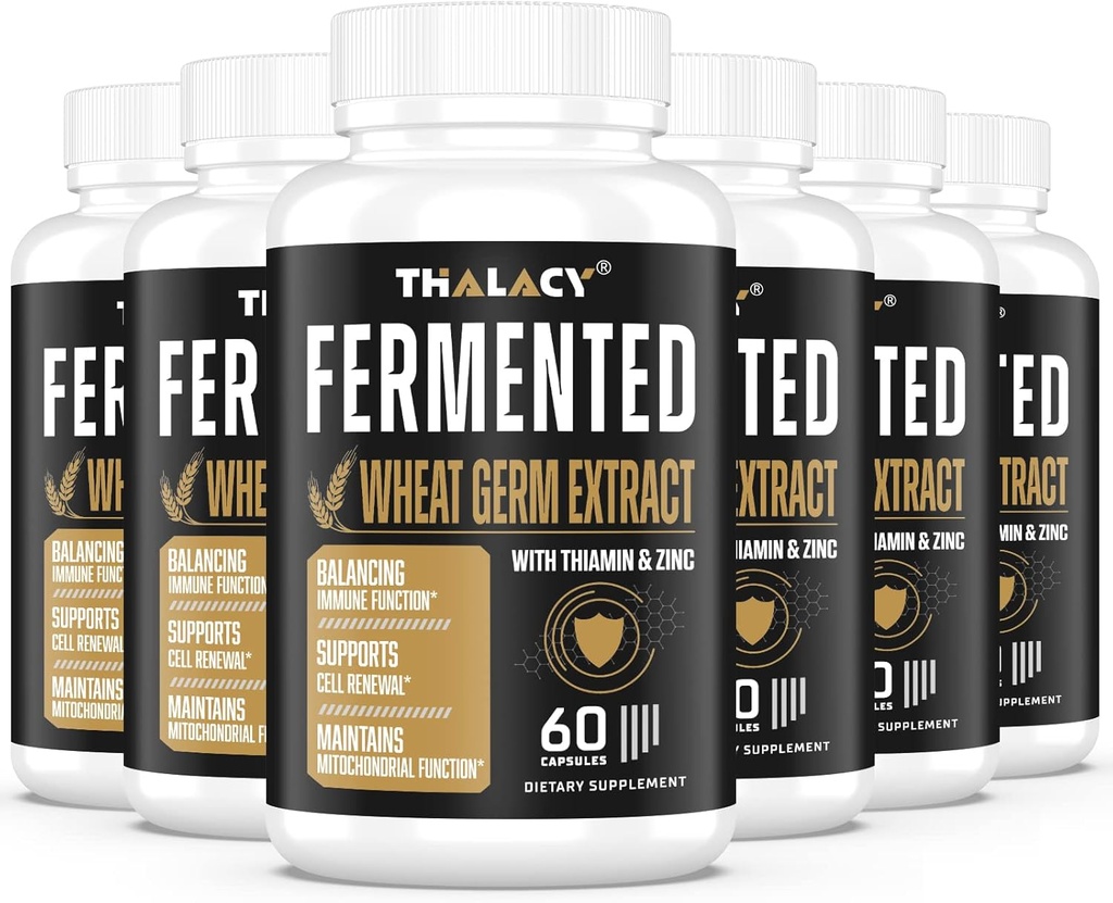 Spermidină Suplimente 13mg - 1300mg Extract de grâu Germ capsule potent Formula cu conţinut mai mare de spermidină şi zinc pentru imbatranire sanatoasa, sistem imunitar zilnic şi Reînnoirea celulelor (6 ambalaj)