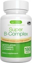 Igennus Super B-Complex Methylated B-Vitamins, MTHFR Supplement with Methylfolate & B12 Methylcobalamin, High Bioavailability & Potency, Vegan, Lab Verified, 180 Small Tablets