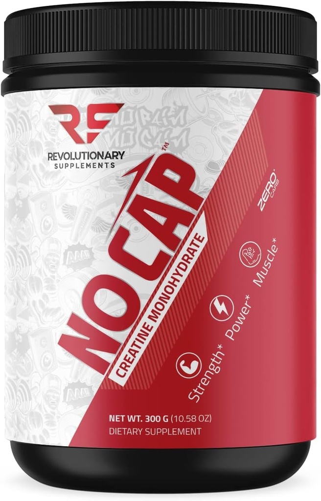 Suplimente revoluționare fără capac Creatină pulbere monohidrat - 5mg per scoop, 60 Serviri - Nearomate, Îmbunătățirea creșterii musculare, Boost Performanță - 100% Pure, Sigure și eficiente