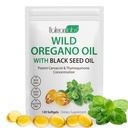 Ulei de Oregano cu ulei de semințe negru, Oregano Organic Oil Softgels, Capsule de ulei Oregano Organice, Non-GMO, Gluten Free,120