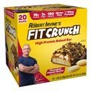 Batoane de proteine FITCRUNCH, pachet de dimensiuni Snack, Gluten gratuit, Made with Whey Proteine (20 Snack Size Bars, Unt de arahide)