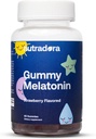 Melatonina Copii Gumiile de somn - Gumiile de somn pentru copii si adulti Ajuta la reglarea somnului, a ciclului de veghe, relaxare, cresterea excelentei somnului, aroma de capsuni, Made in USA, 60 Gummies