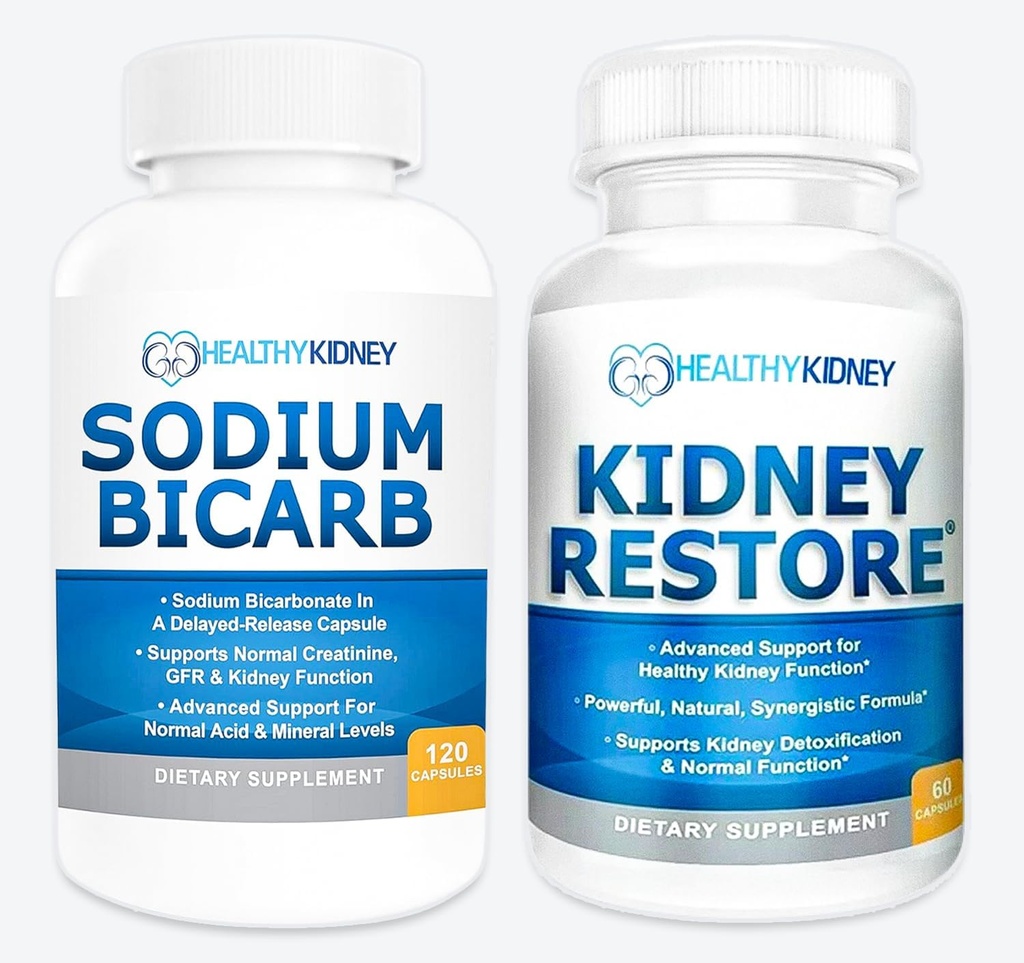 Rinichi Recuperare & sodiu Bicarb 2 Pachet Rinichi Curățați Suplimentul natural Bicarbonat de sodiu Acid bicarbonat natural