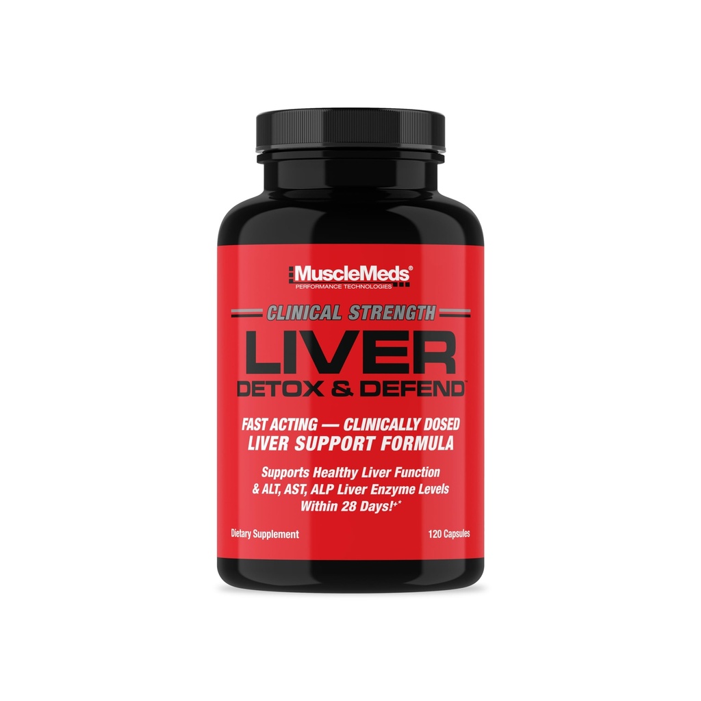 MuscleMeds Ficat Detoxifiere & Apără, Curăță, Reparație Formula - Herbal Ficat Supplement, NAC, Silymarin Milk Thistle, 60 Serviri