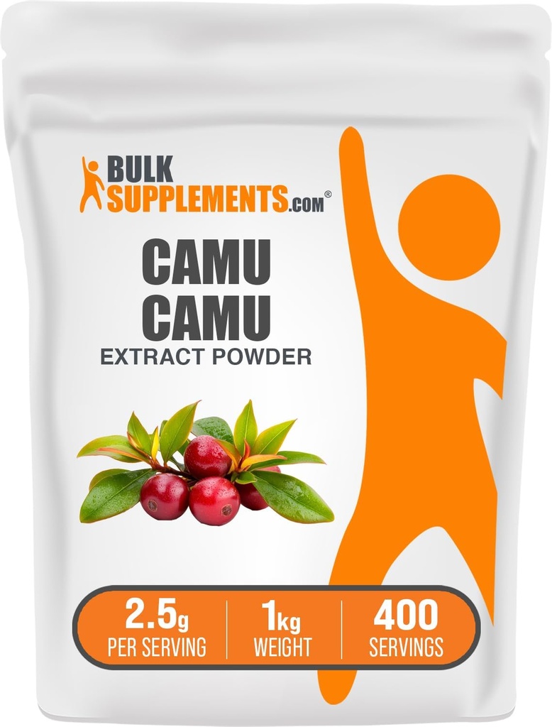 BulkSupplements.com Camu Camu Extract de pulbere - Superfood Supplement, Herbal Supplement - Vegan & Gluten Free, 2,5g per Serving, 1kg (2,2 lbs) (Pachet de 1)