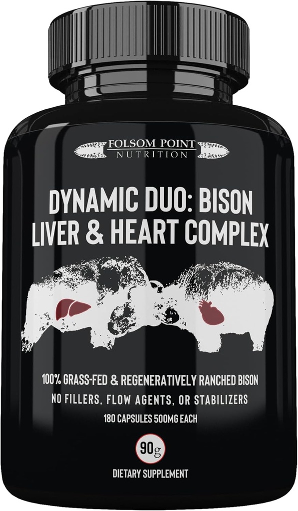 Dynamic Duo: 100% Grass-Fed Bison Ficat & Heart Complex 