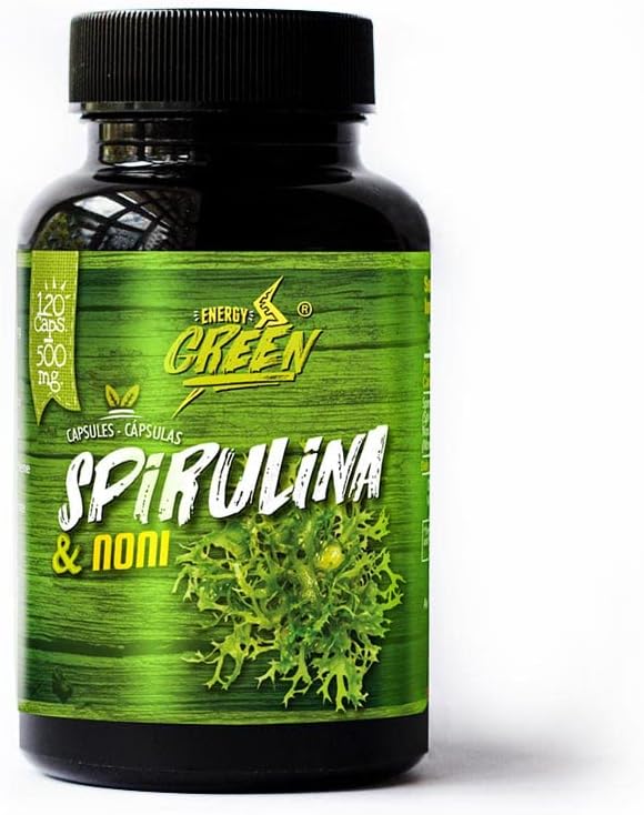 ANDES SANATATE · DURABIL · Spirulină FAIR şi Noni Capsule - Alimente cu conţinut nutriţional ridicat şi creşte rezistenţa - 120 Pastile - Capsule Vegane - Non OMG - Gluten gratuit