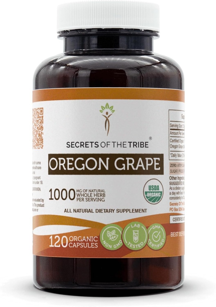 Secretele tribului Oregon struguri USDA capsule organice 