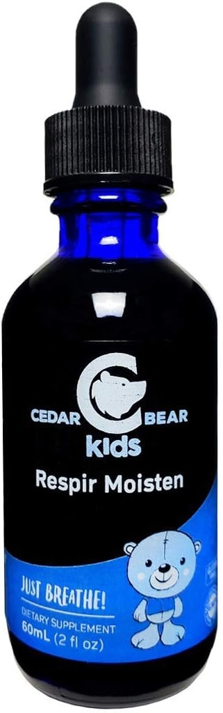 Cedar Bear Moisten pentru copii un supliment de plante lichide care moisturizes și Soothes Iritate țesuturi respiratorii și elimină tuse uscată ocazional 2 Fl Oz
