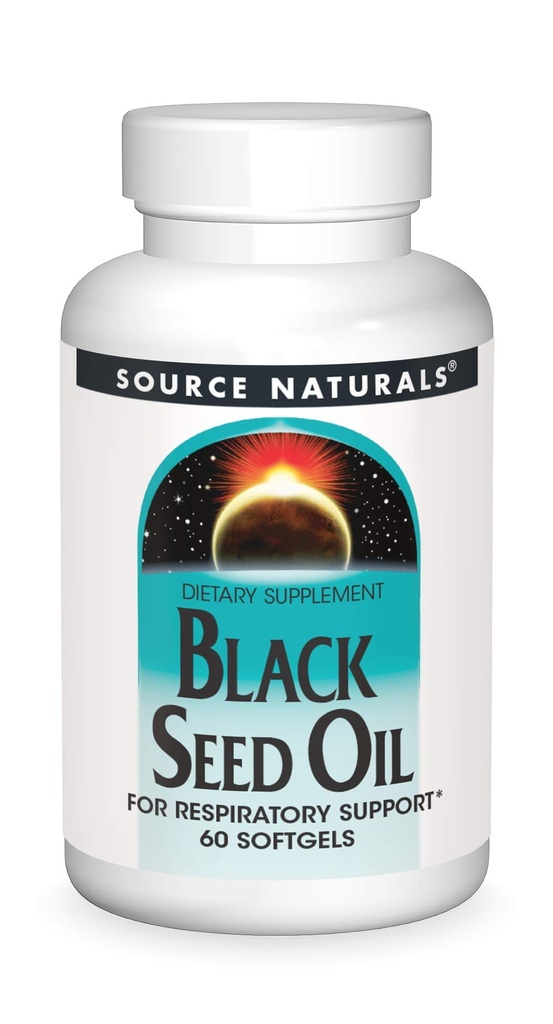 Sursa Naturals Black Seed Oil for Respritory Support* - 60 Softgels