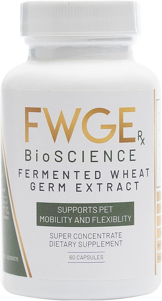 Spermidină Pet Joint Health Premium Fermented Wheat Germ extract, Mobilitate, Flexibilitate, Cellular Health, Non-GMO, Gluten-Free, Sugar-Free, Vegan, Natural, 1 flacon 60 capsule