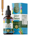HERBAMAMA Ficat Curățare Detoxifiere & Reparație - Suplimentul de sprijin pentru ficat - Picături lichide cu muls de lapte, Root Dandelion & Chanca Piedra - Alcool și zahăr-Liquid Cleanse Supliment, 42 de zile de aprovizionare