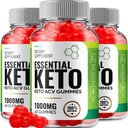 (3 Pachet) Keto ACV Gummies - Formula avansată Keto esențial + ACV Greutate Management Gummies Apple Cidru Oțet Keto Supliment alimentar esențial Recenzii Vitamina B12 B6 (180 Gummies)