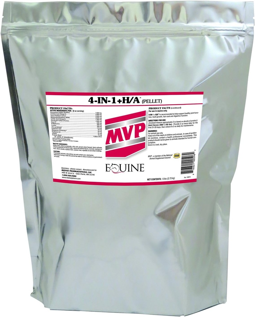 MVP 4-in-1 +H/A (6 lb) articulație, păr, Hoof și suport digestiv pentru cai