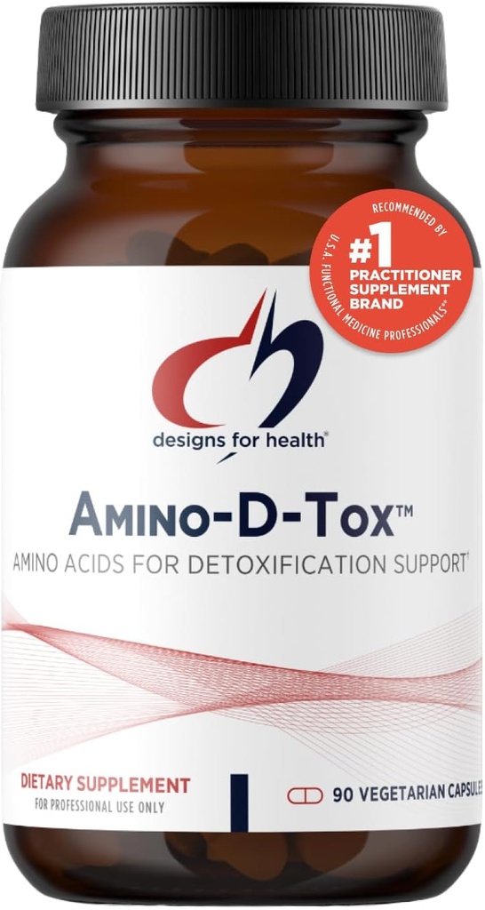 Designs for Health Amino-D-Tox - Amino Acid Detox + Liver Cleanse Support - Supplement Blend with Glycine, Calcium D Glucarate, NAC + More - Non-GMO (90 Capsules)